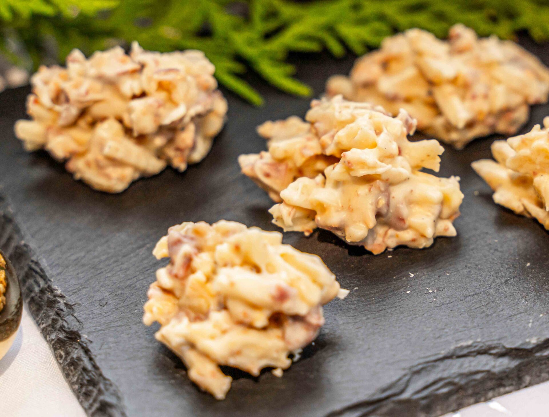 Slivered Almonds on top of baked cookies