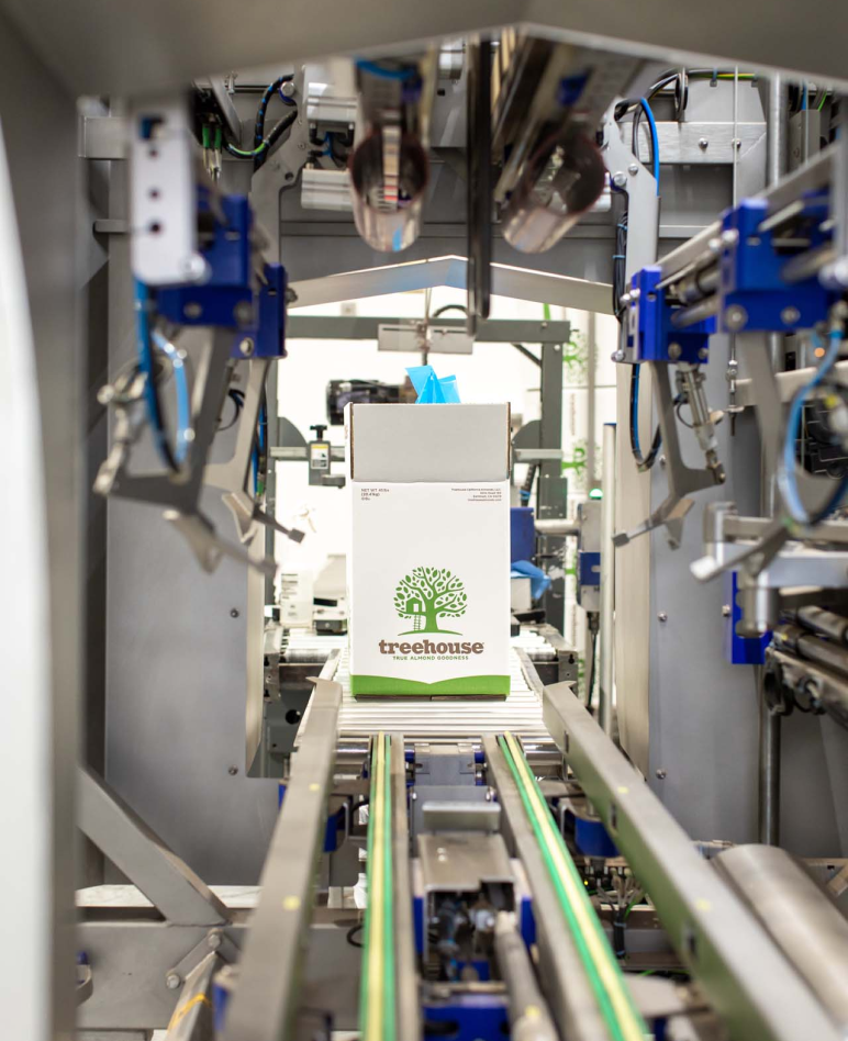 Almonds being Boxed by Machines - Treehouse Technological Edge