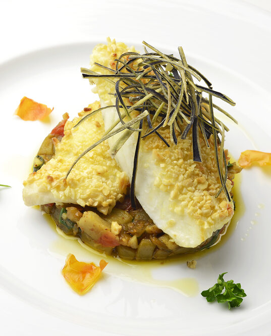 Almond Crusted Halibut with Blanched Almond Flour